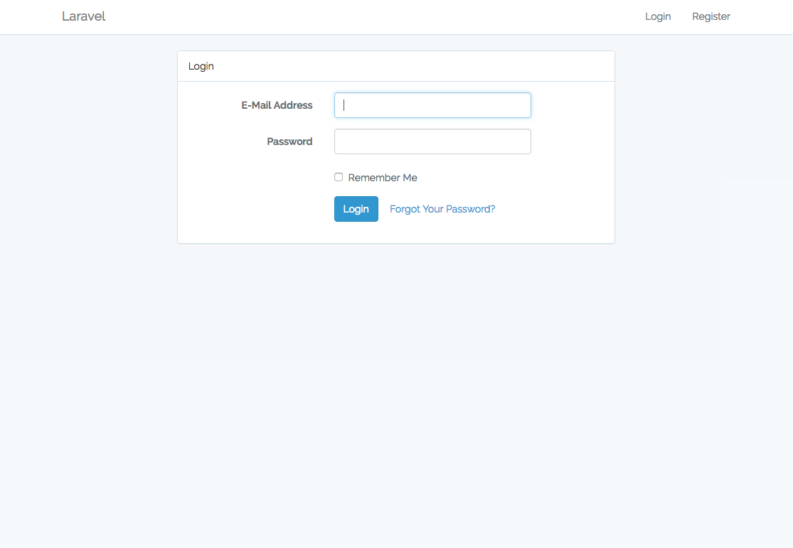 New in Laravel 5.3 Login Page