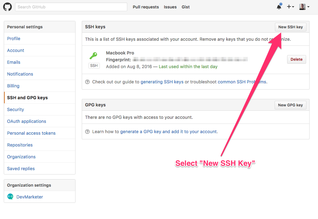 How To Set Up An Ssh Key To Github Devmarketer